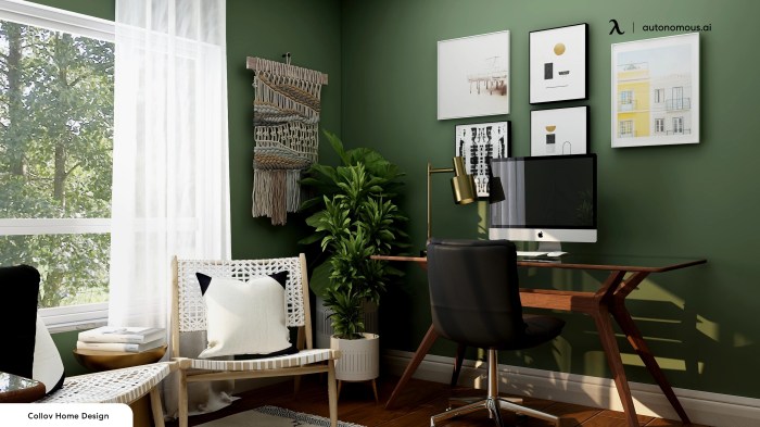 Feature wall in office