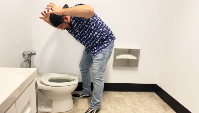 Shower and toilet overflowing