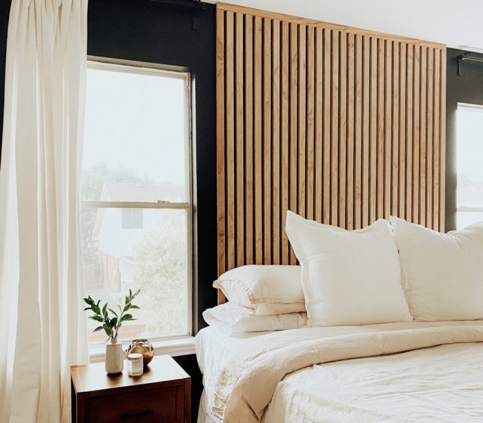 Wood slat decorative wall
