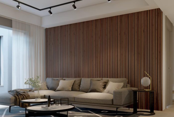 Wood slat decorative wall