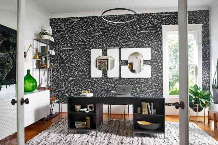 Feature wall in office