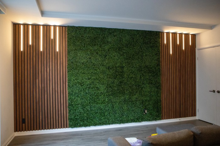 Accent wall wood slats