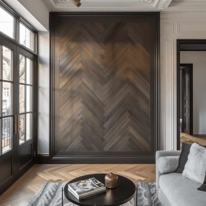 Accent wall wood slats